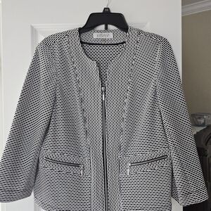 Kasper Monochrome Patterned Blazer